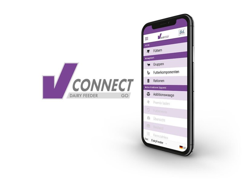 Steuerung Ihres elektrischen Futtermischwagens: mit V-CONNECT Dairy Feeder Go
